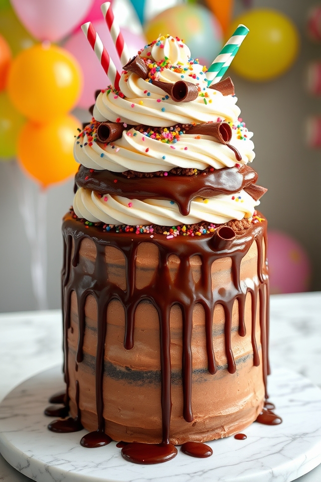 chocolate milkshake cake delight