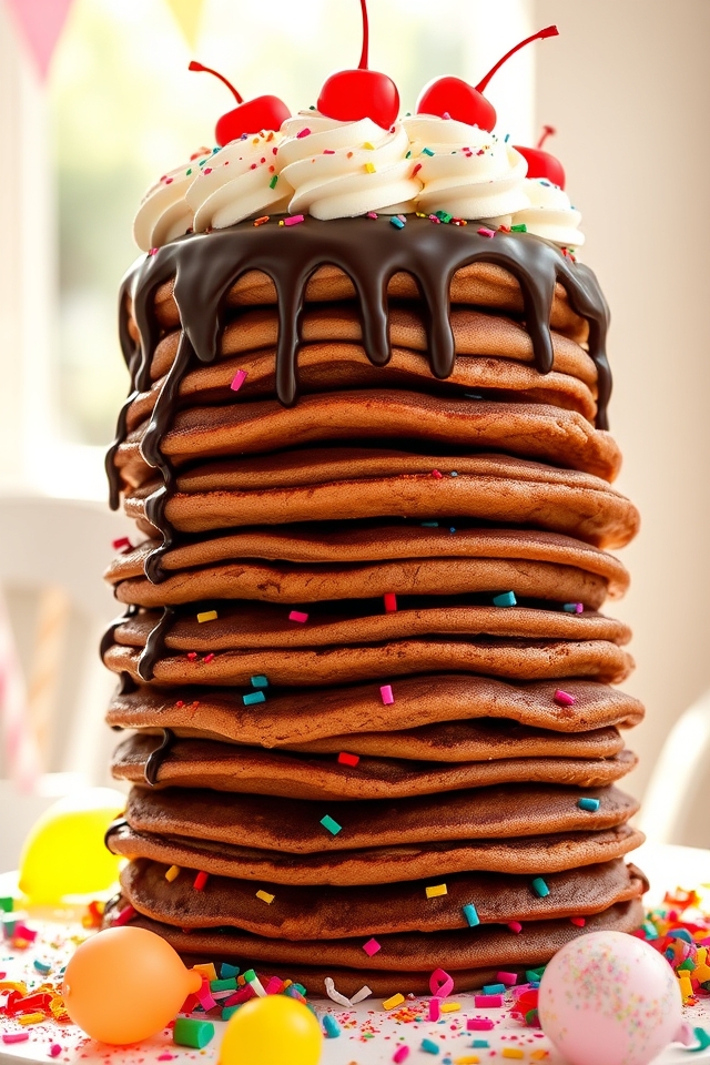 chocolate milkshake pancake delight