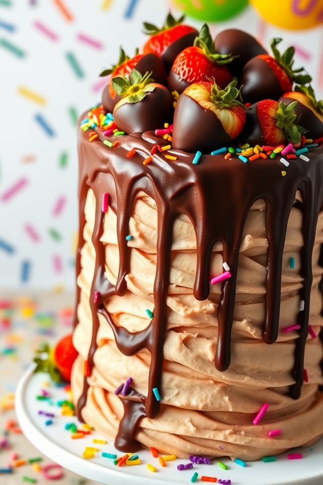 chocolate milkshake strawberry cake