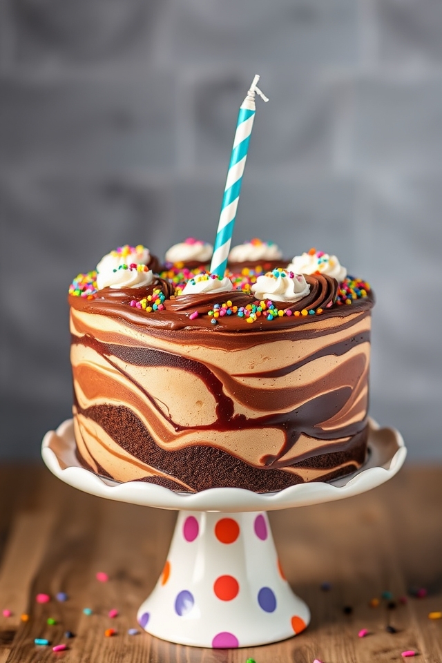 chocolate vanilla swirl cake