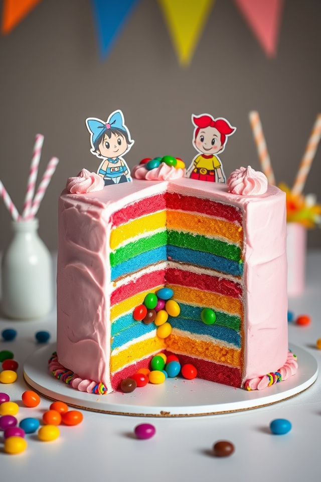colorful spongebob celebration cake