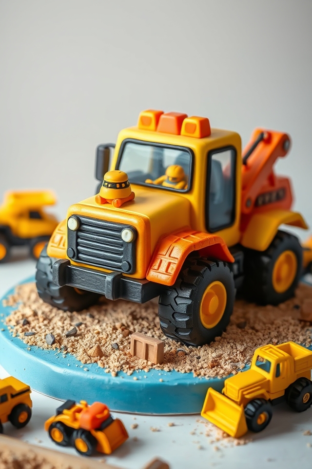 construction themed birthday cake