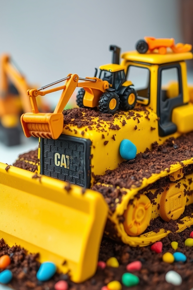 construction themed birthday cake