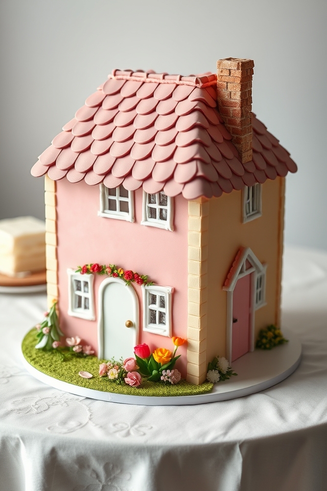 creative house shaped cake