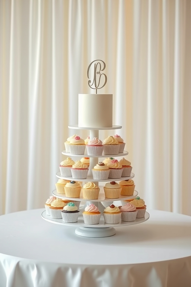cupcake tower with topper