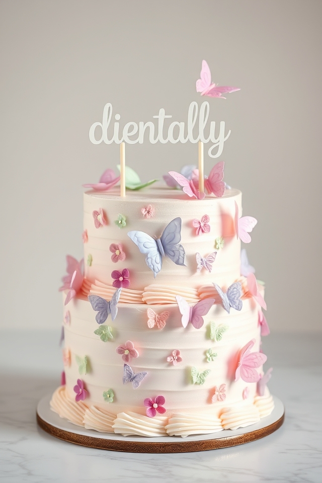 custom butterfly cake toppers