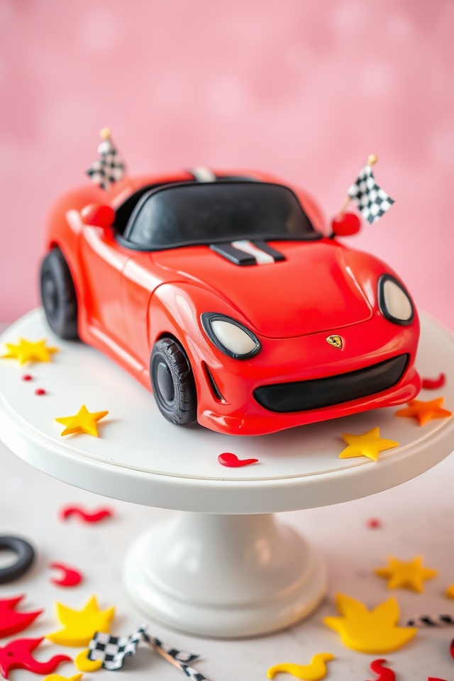 customizable sports car cake
