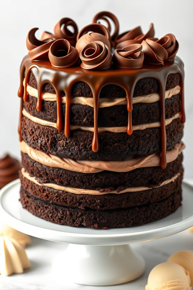 decadent multi layered chocolate delight