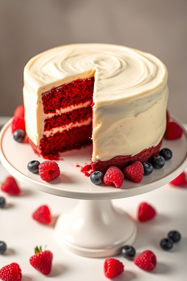 decadent red velvet cheesecake