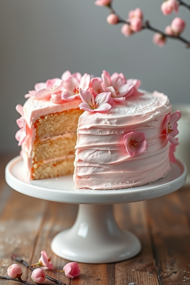 delicate floral spring cake