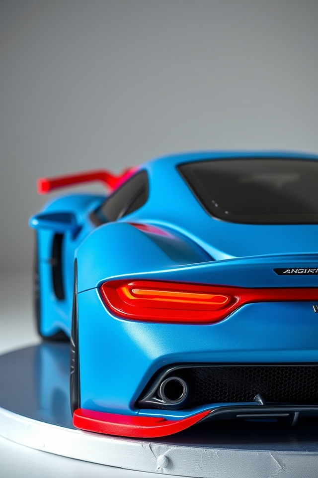 electric sports car cake