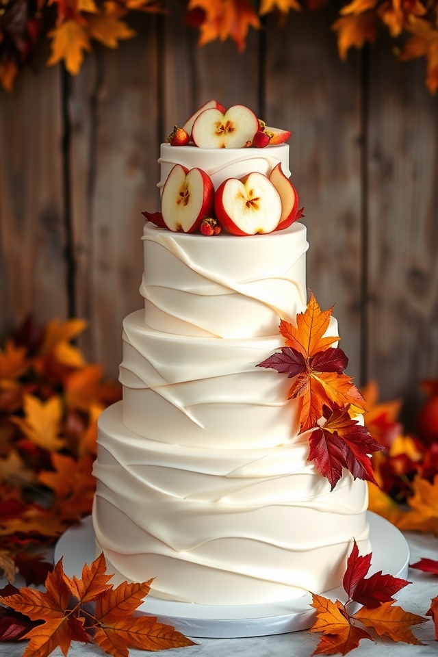 elegant autumn wedding cake