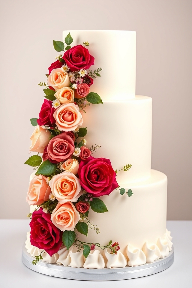 elegant cascading floral arrangement