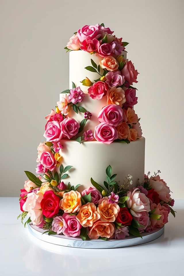 elegant floral cake designs