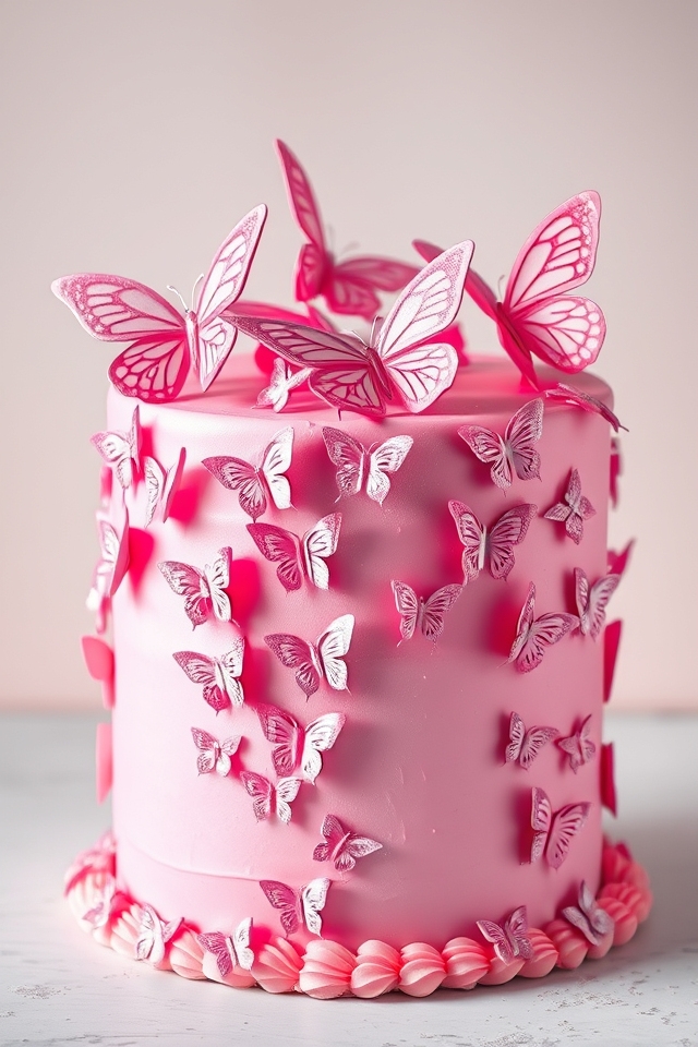 elegant fondant butterfly centerpiece