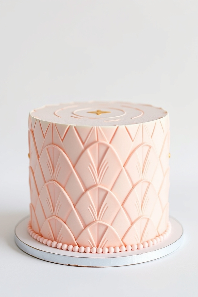 elegant geometric libra cake