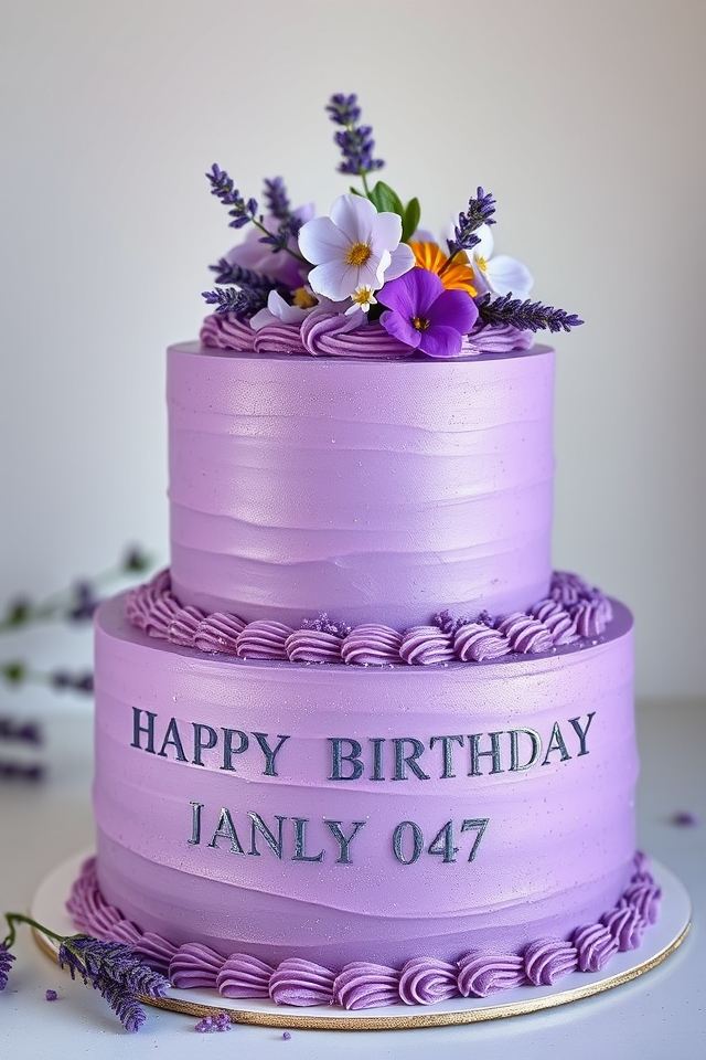 elegant lavender infused celebration cake