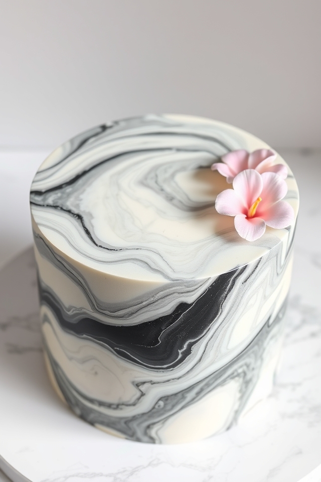 elegant marble cake design