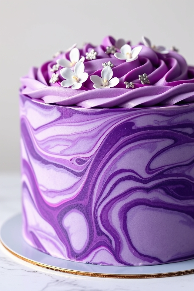 elegant marbled cake delight