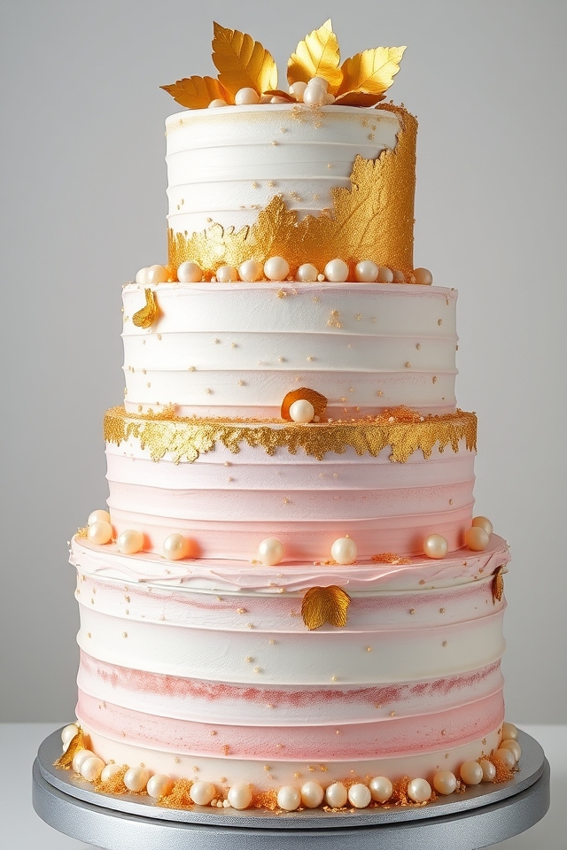 elegant metallic and pearl accents