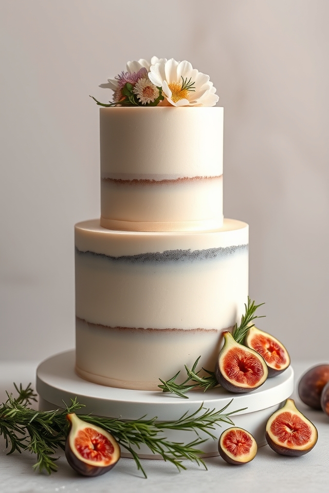 elegant minimalist stack cakes