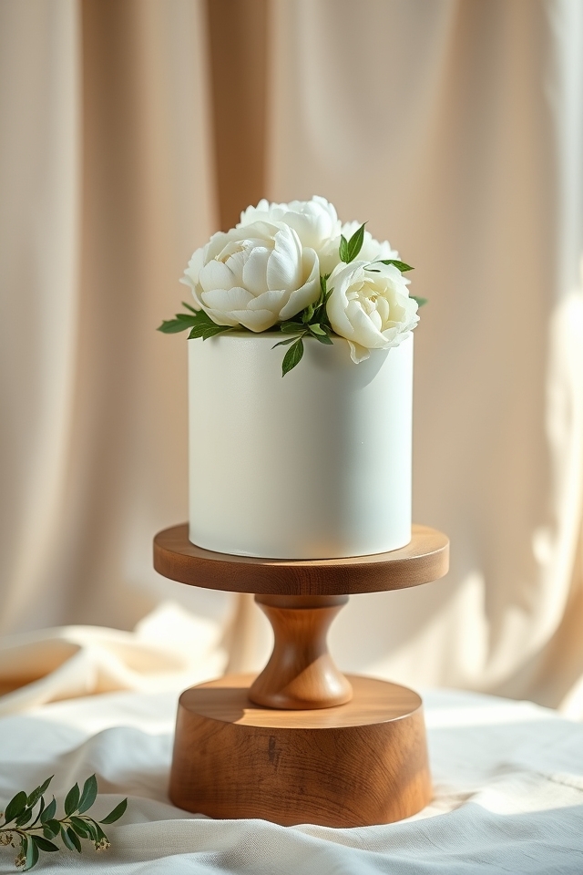 elegant minimalist wedding cakes