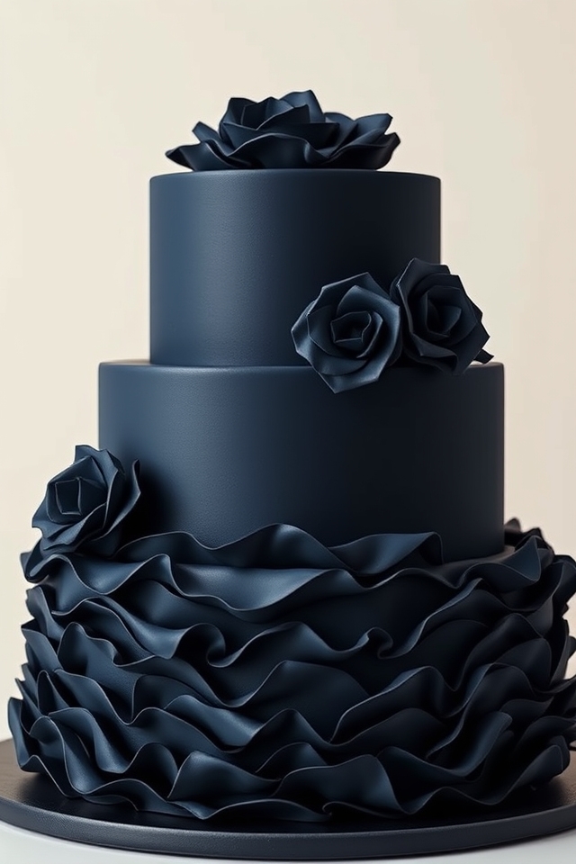 elegant monochrome cake designs
