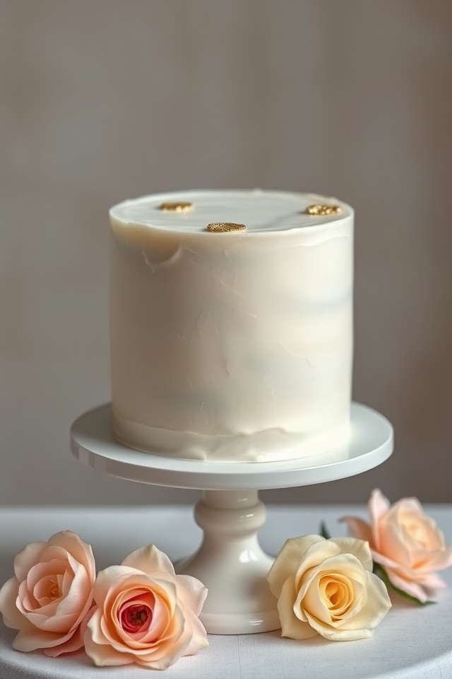 elegant single tier cake
