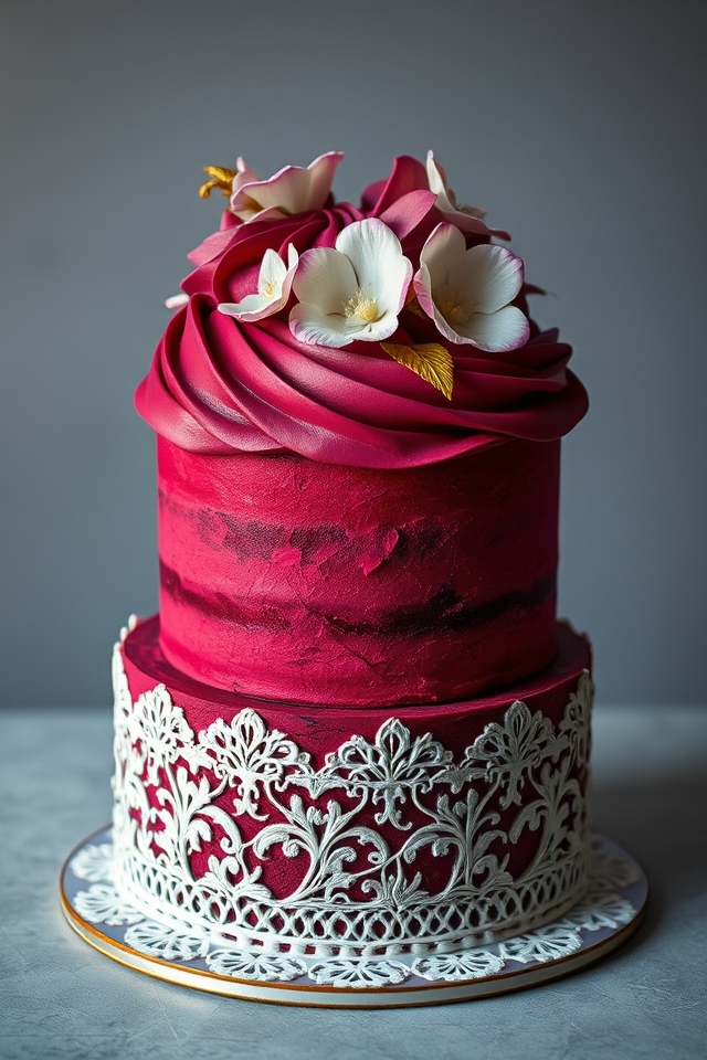 elegant velvet texture cake