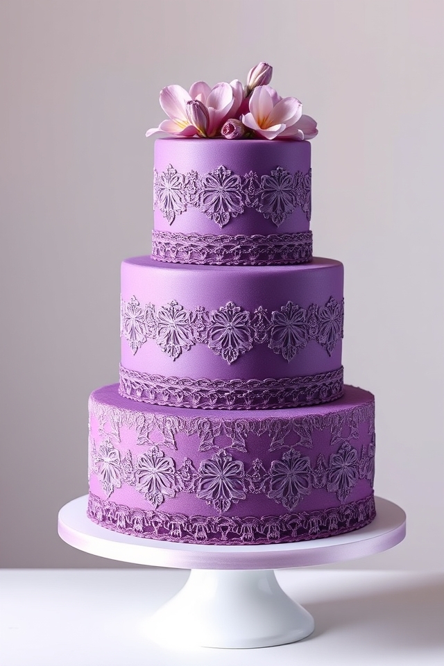elegant vintage lace cake