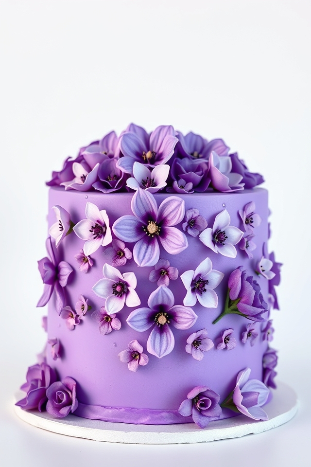 elegant violet floral centerpiece