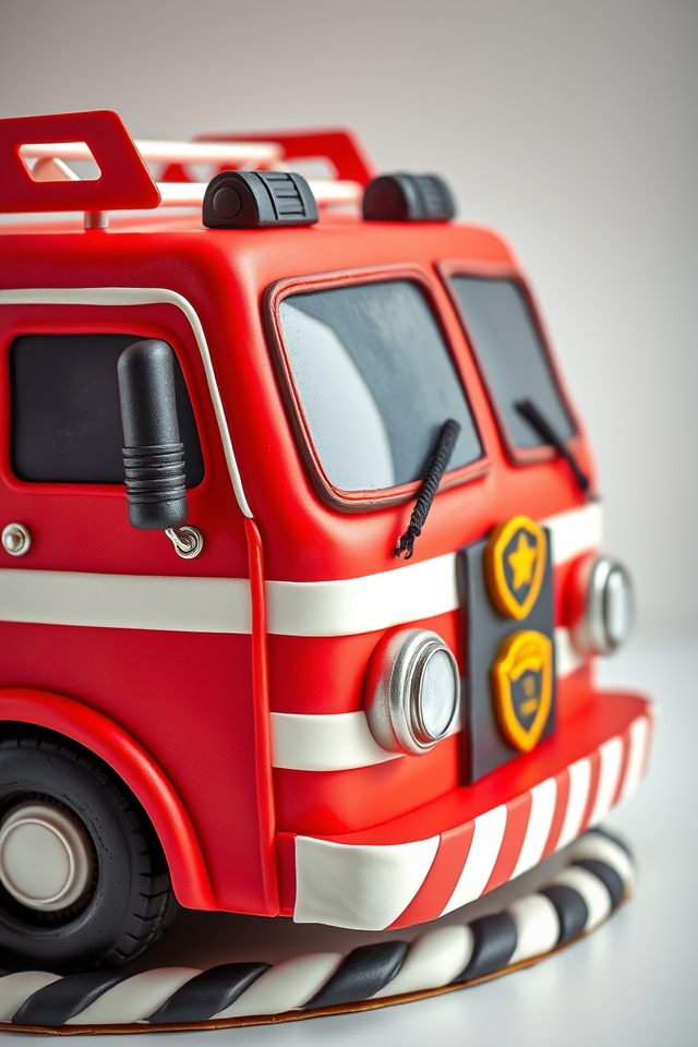 emergency vehicle cake design