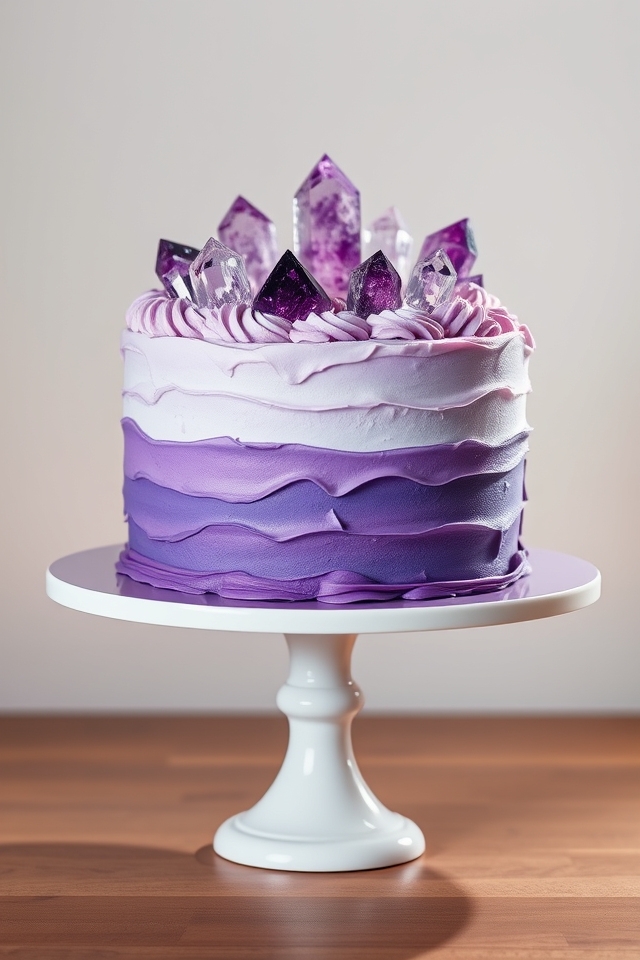 enchanted purple crystal cake