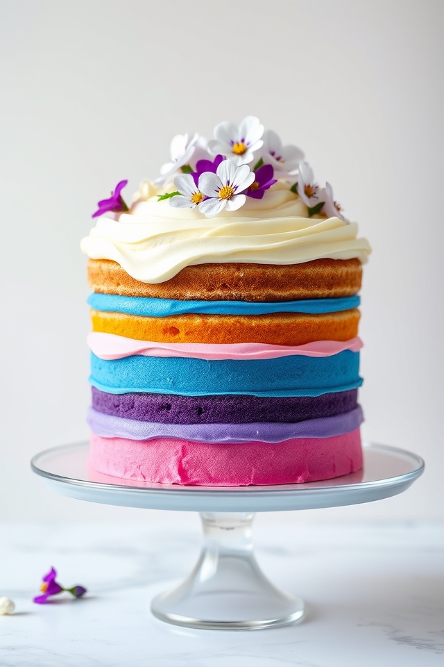 enchanting blue floral cake