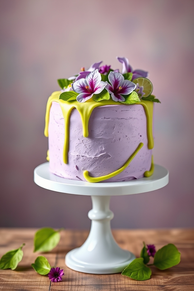 floral citrus dessert cake