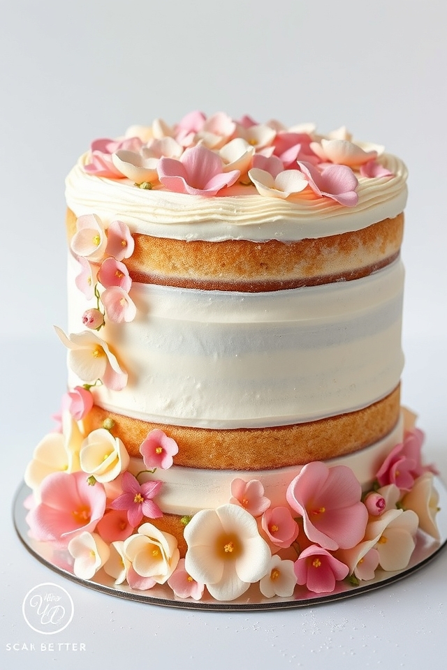 floral garden birthday cake