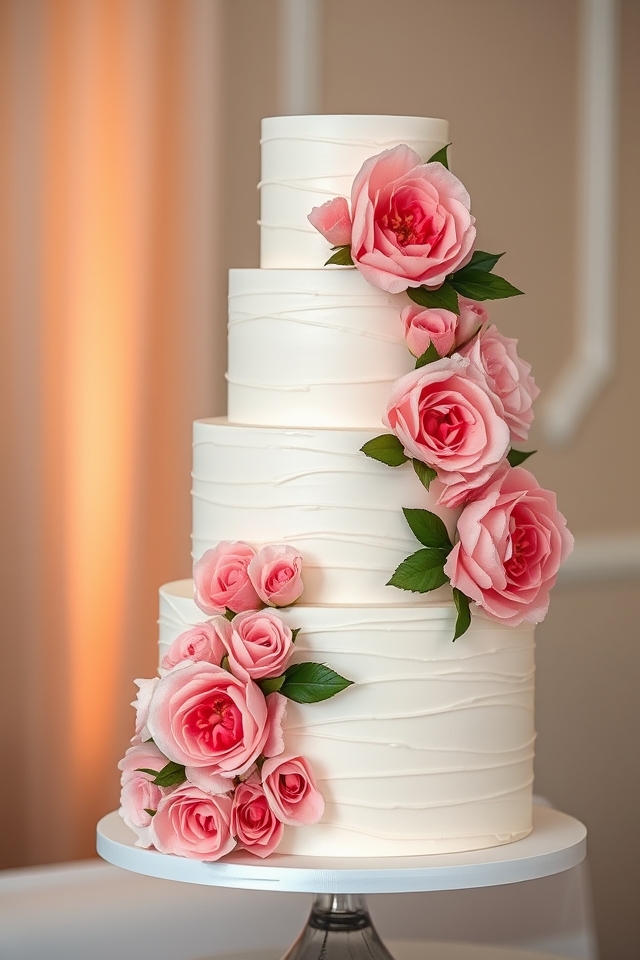 floral wedding cake elegance