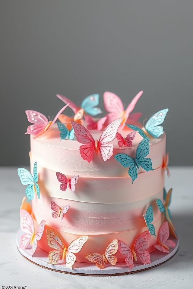 fondant butterfly cake decoration