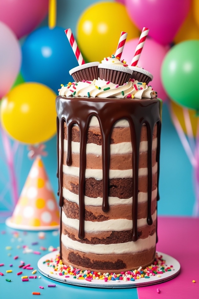 frozen chocolate milkshake cake