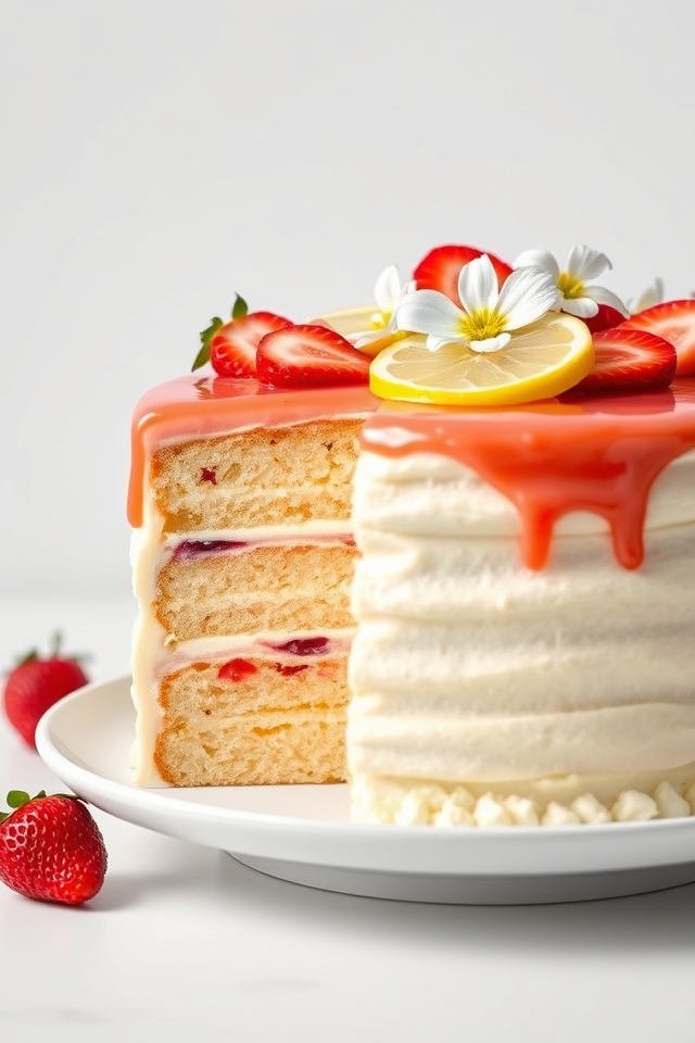 fruit infused vanilla cake