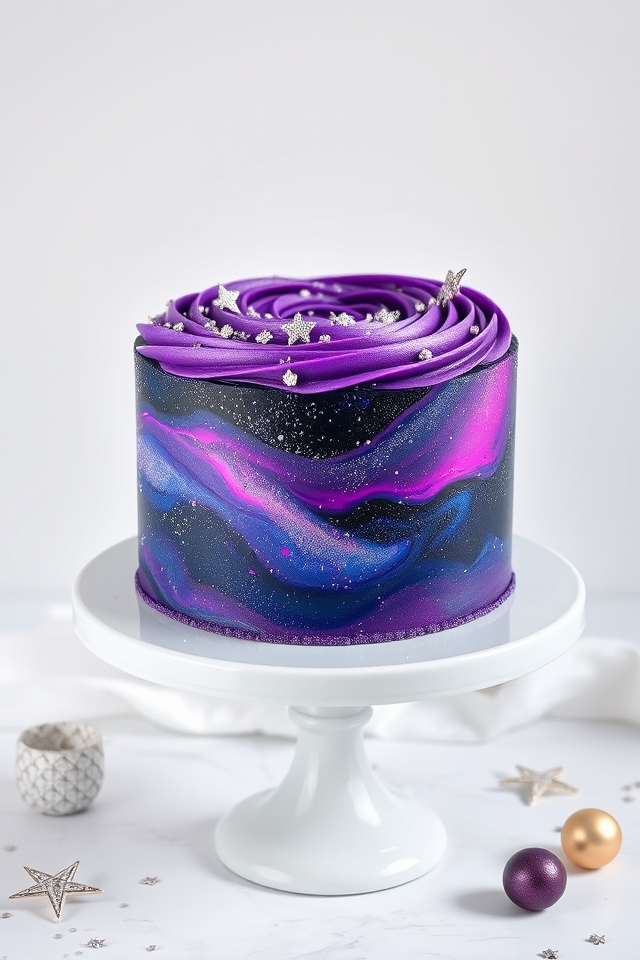 galactic themed birthday cake