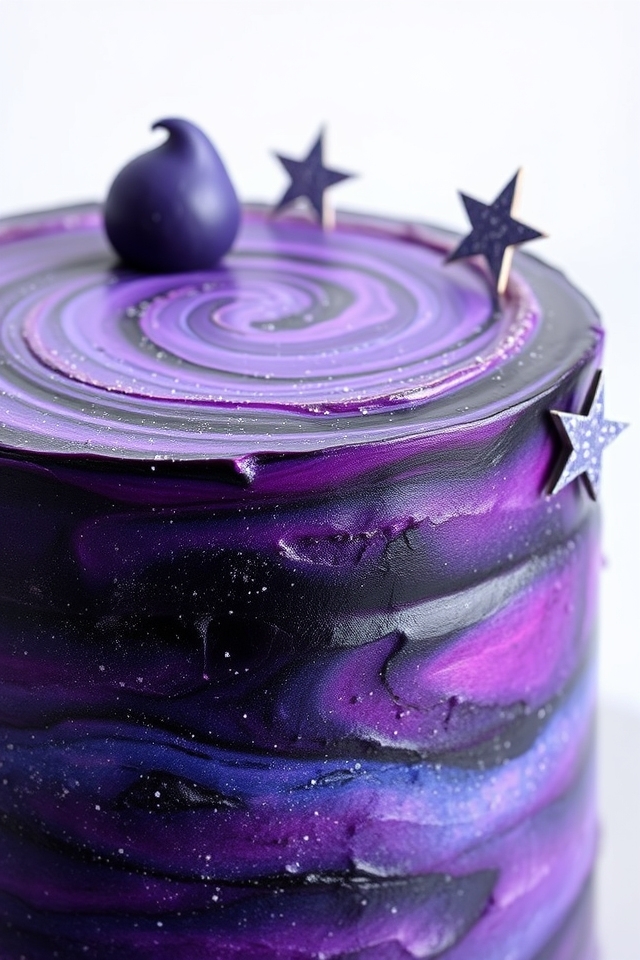galactic themed celebratory cake
