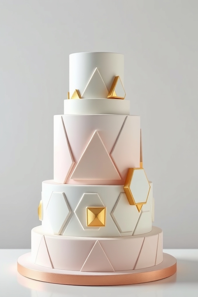 geometric cake design elegance