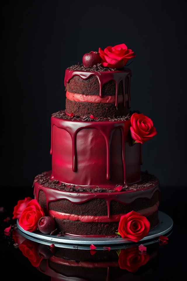 gothic chocolate layer cake