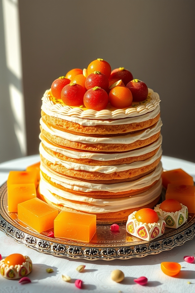 indian sweets in cake