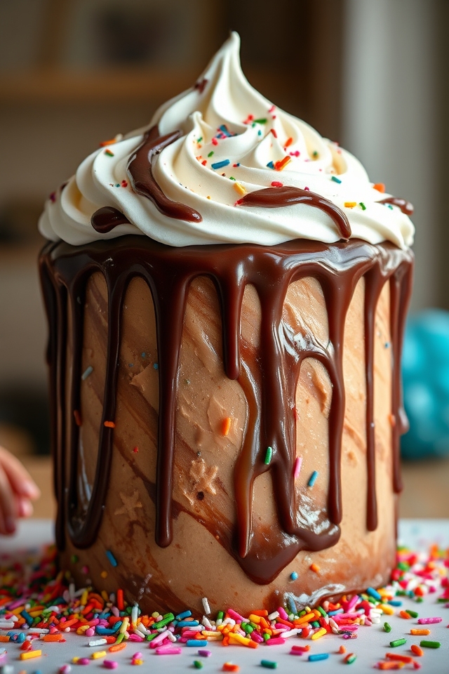 indulgent chocolate milkshake cake