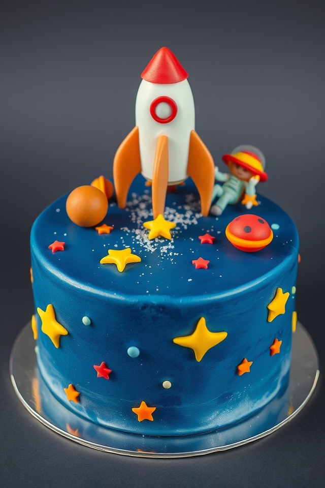 intergalactic space themed cake