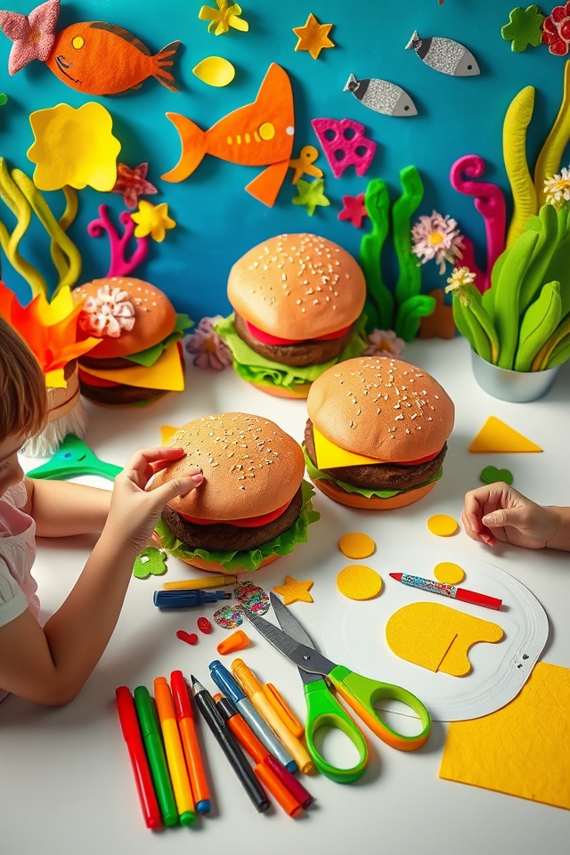 krabby patty craft station