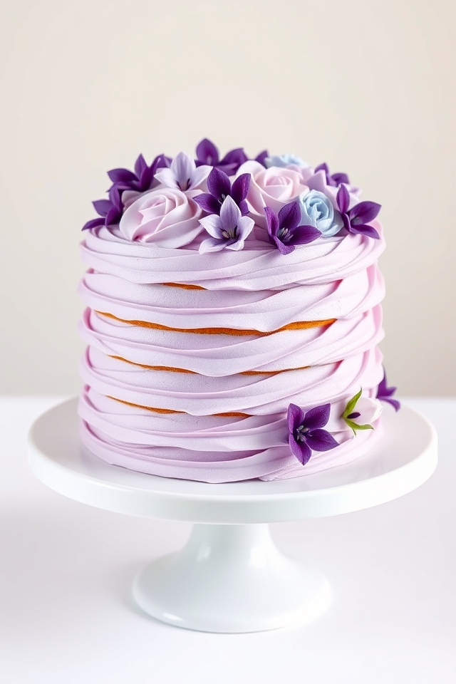 lavender floral cake elegance