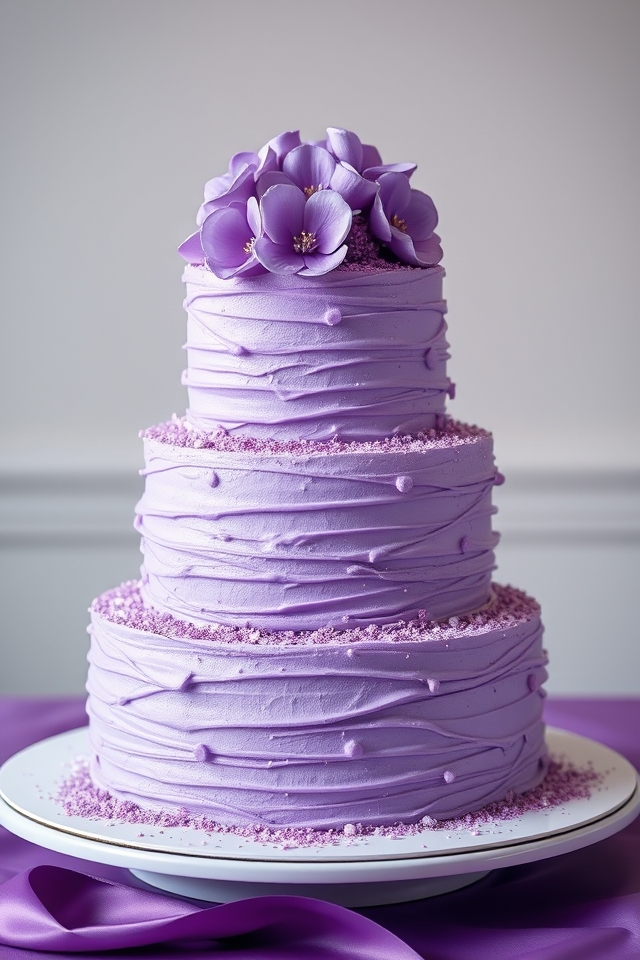 lavender glitter celebration cake